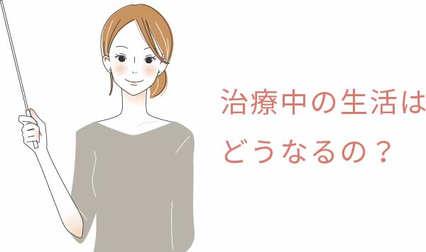 説明する女性イラスト