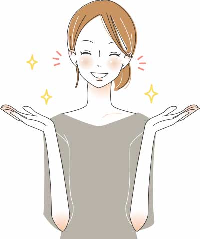 笑顔で話す女性イラスト